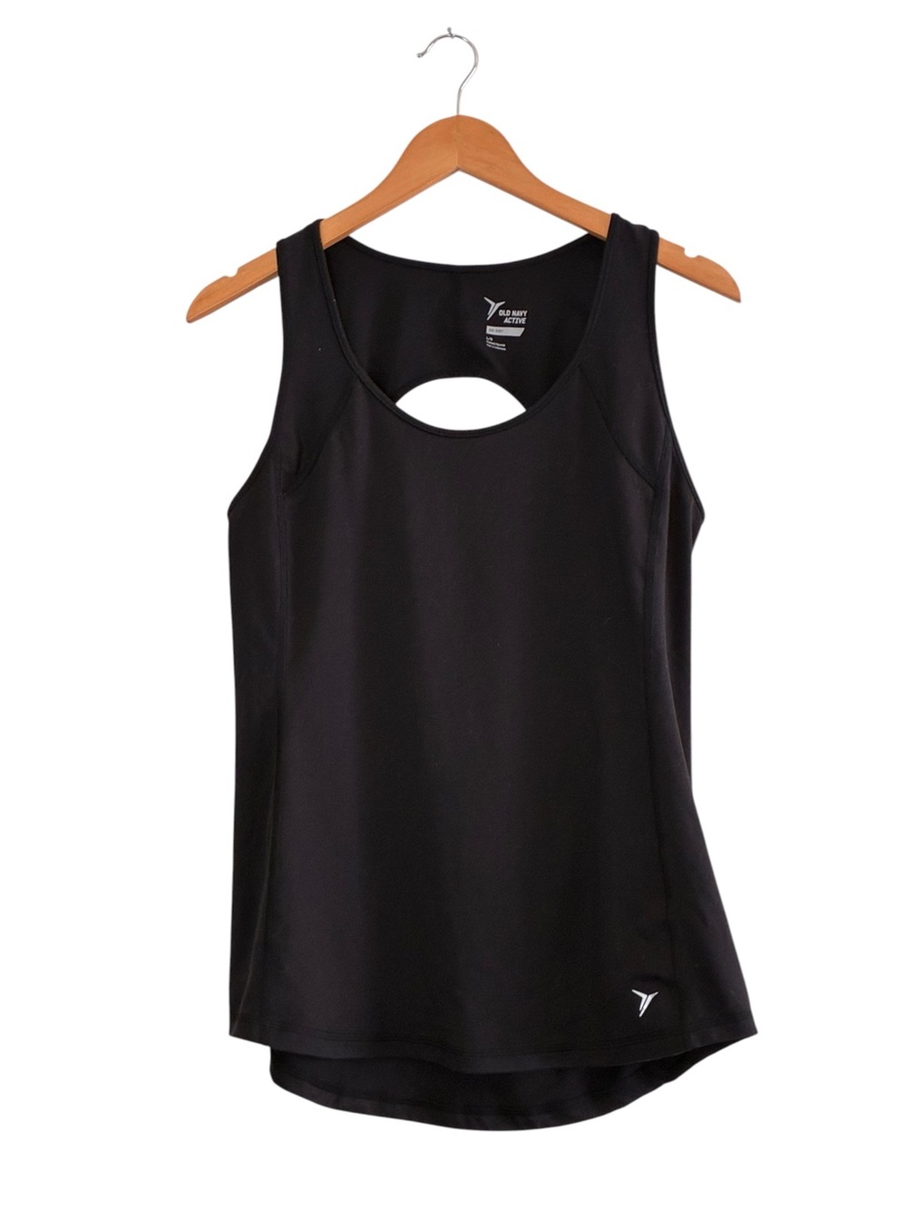 Old Navy | Active Go-Dry Fitted black scoop neck athletic tank top size large